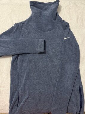 Nike Woman’s Blue Turtleneck Fleece Sweater